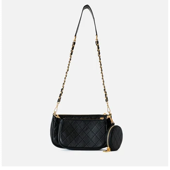 

2020 New Designer Fashion Women Messenger Bag Set Real Leather Diamond Lattice Three Pcs Set Small Shoulder Bag Brand Designer