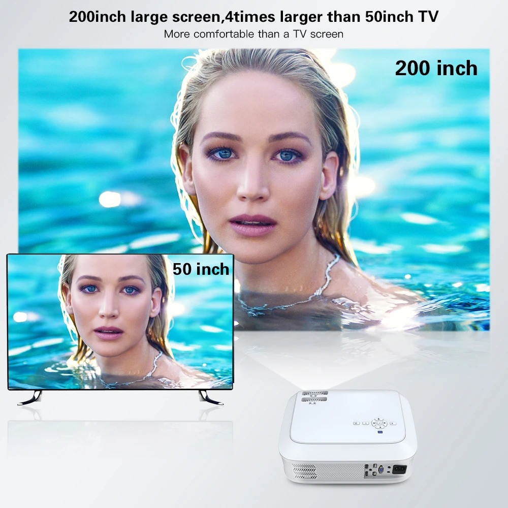 Новинка г.; проектор на базе Android с разрешением Full HD 1080 P; 6000 ...