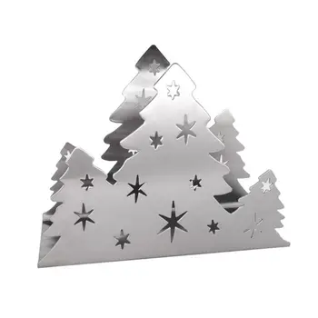

Stainless Steel Napkin Holder Tissue Stand Rack Paper Serviette Dispenser for Christmas Dining Table Kitchen Counter Decoration
