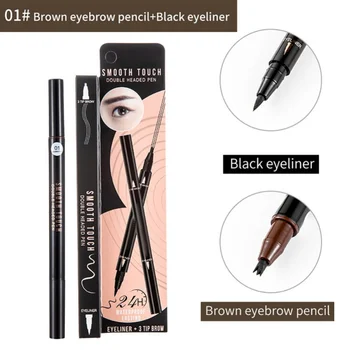 

Quick-drying Eyeliner Cool Black Waterproof Trident Eyebrow Pencil Is Sweat-proof Does Non-dizzy Dyeing Liquid Eyeliner K2