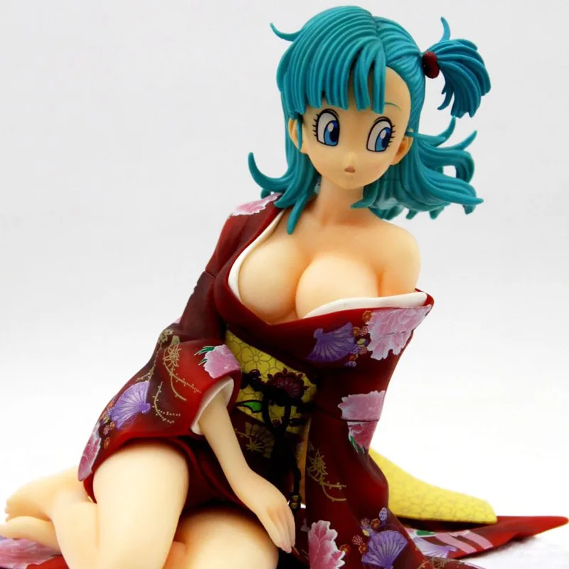 1/6 масштаб Dragon Ball Z блеск гламуры Bulma красное кимоно на коленях ver Смола GK Модель Коллекция аниме фигурки