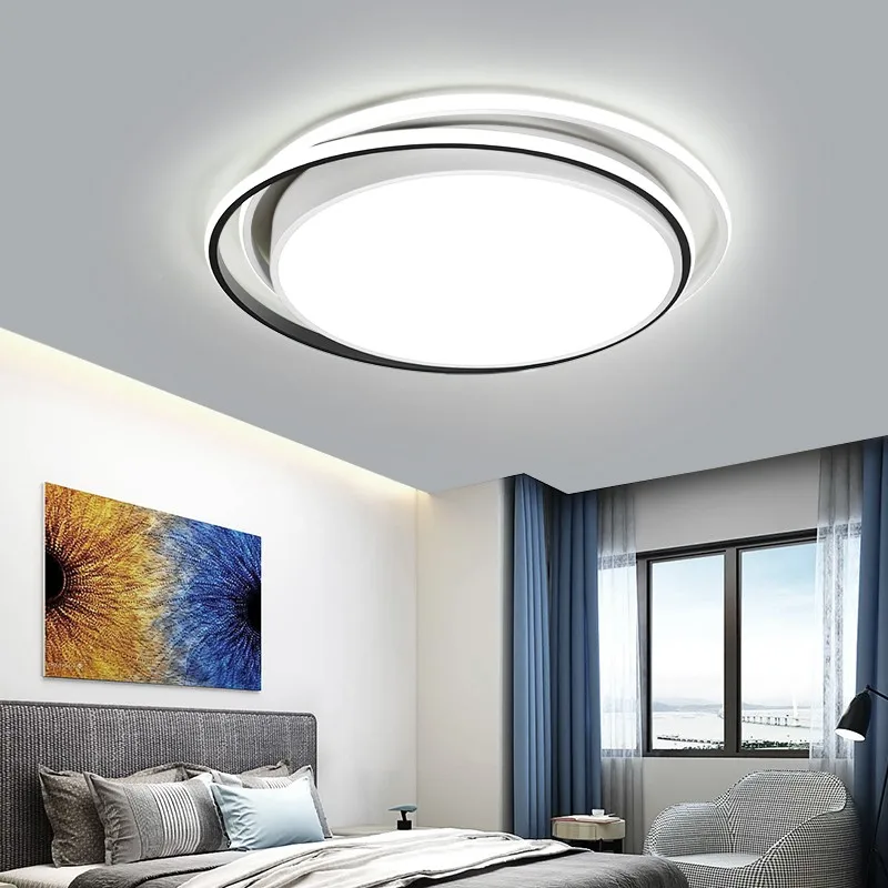 Белый LED потолочные люстры для детской,гостиной,спальни,кухни,28вт 36вт черный цвет светодиодный фонарь быстрая,светильники - Цвет корпуса: Белый