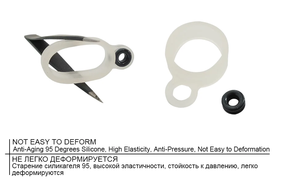 K8356 22PcsLot Silica ge Fishing Line Guide Ring Fishing Rod Wire Silicone Ring Different Size 0.9-22mm fish Tackle Accessories (12)