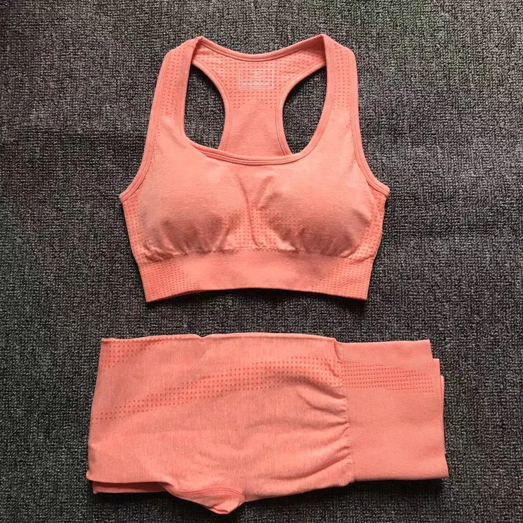 Sports Suits Leggings Yoga-Set Fitness-Clothing Vital Seamless Woman Gym Push-Up Women