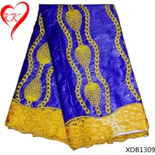 Кружевная ткань Африканская Базен Высокое качество вышитый жаккардовый кружевной ткань для женских платьев 5 ярдов/lotLL XDB13