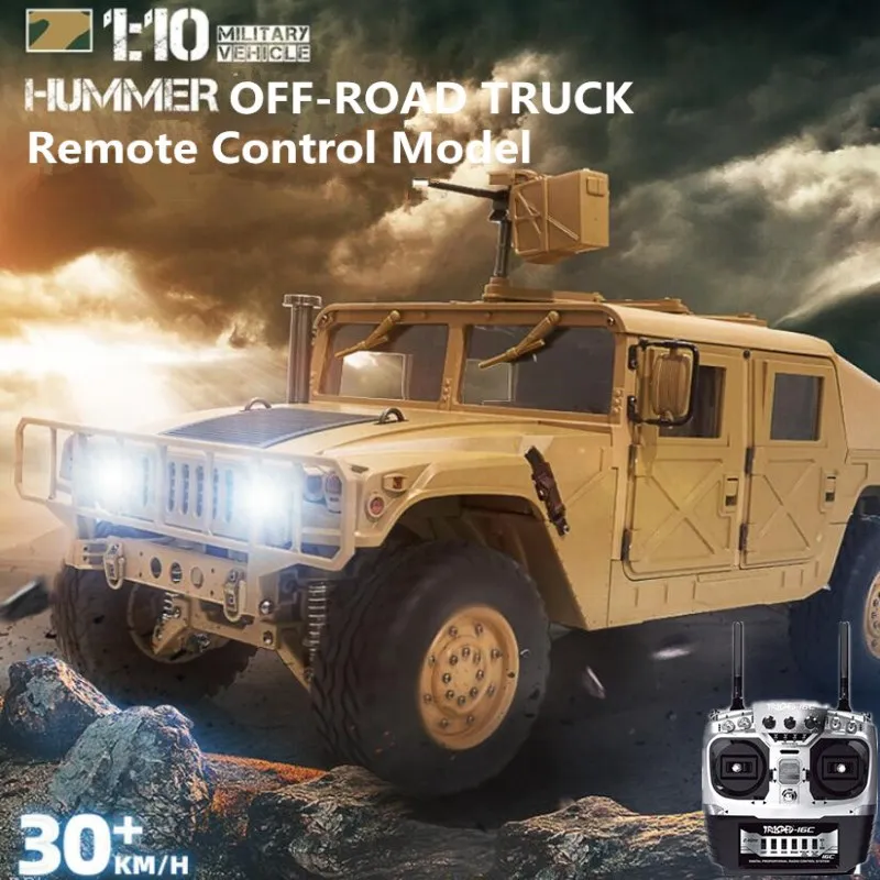 Высокоскоростная внедорожная модель радиоуправляемого грузовика 1/10 2,4G 4WD 16CH 30 км/ч 4WD военный электрический грузовик с дистанционным управ...