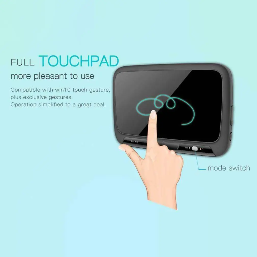 2,4 ГГц мини беспроводная клавиатура с подсветкой H18+ USB полный тачпад экран Air mouse бизнес Офисная Клавиатура