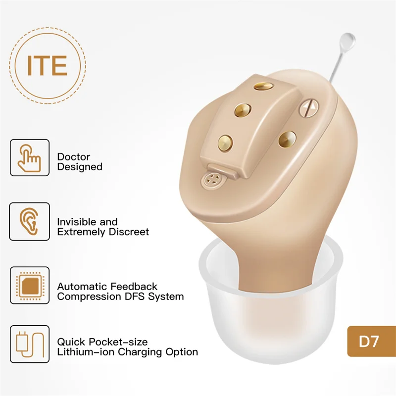 Rechargeable Hearing Aid Invisible Digital Wireless Hearing Aids 3 in 1