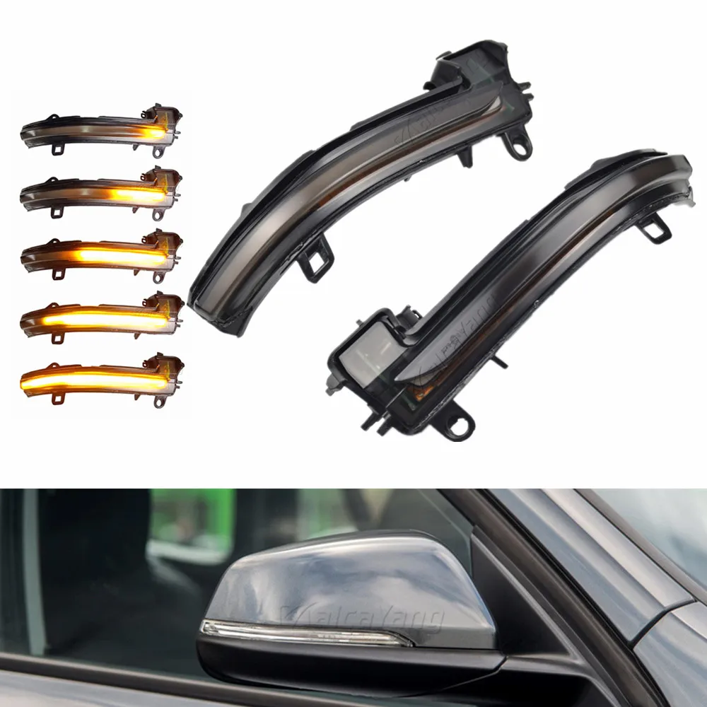 

For BMW X1 F48 2016-2018 2 Series F45 F46 X2 F39 Car LED Dynamic Turn Signal Blinker Sequential Side Mirror Indicator Light
