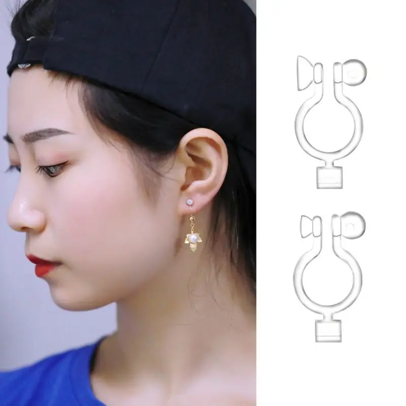 100Pcs Invisible Clip-on Earrings Converters for Non Pierced Ears Turn Any Studs Into A Clip-On Women Jewelry Findings | Украшения и