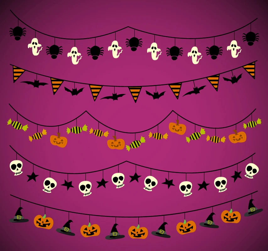 

AZSG Halloween Coloured Flag Clear Stamps For Scrapbooking DIY Clip Art /Card Making Decoration Stamps Crafts