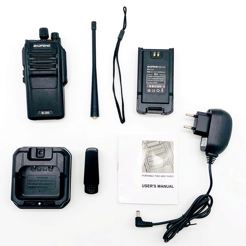 10 Вт Водонепроницаемый Baofeng S-56 иди и болтай Walkie Talkie “иди и 3500 мА/ч, для охоты, Любительское радио, Си-Би радиосвязь станция 10 км UHF приемно-передающая радиоустановка трансивер BF-9700 рация
