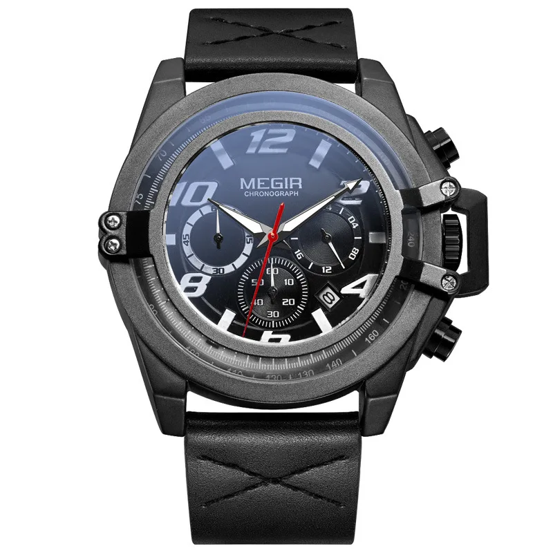

Natural Detox Gainer Megir Watch Men Multi-functional Timing Sports Calendar Quartz Watch Waterproof MEN'S Watch 2052