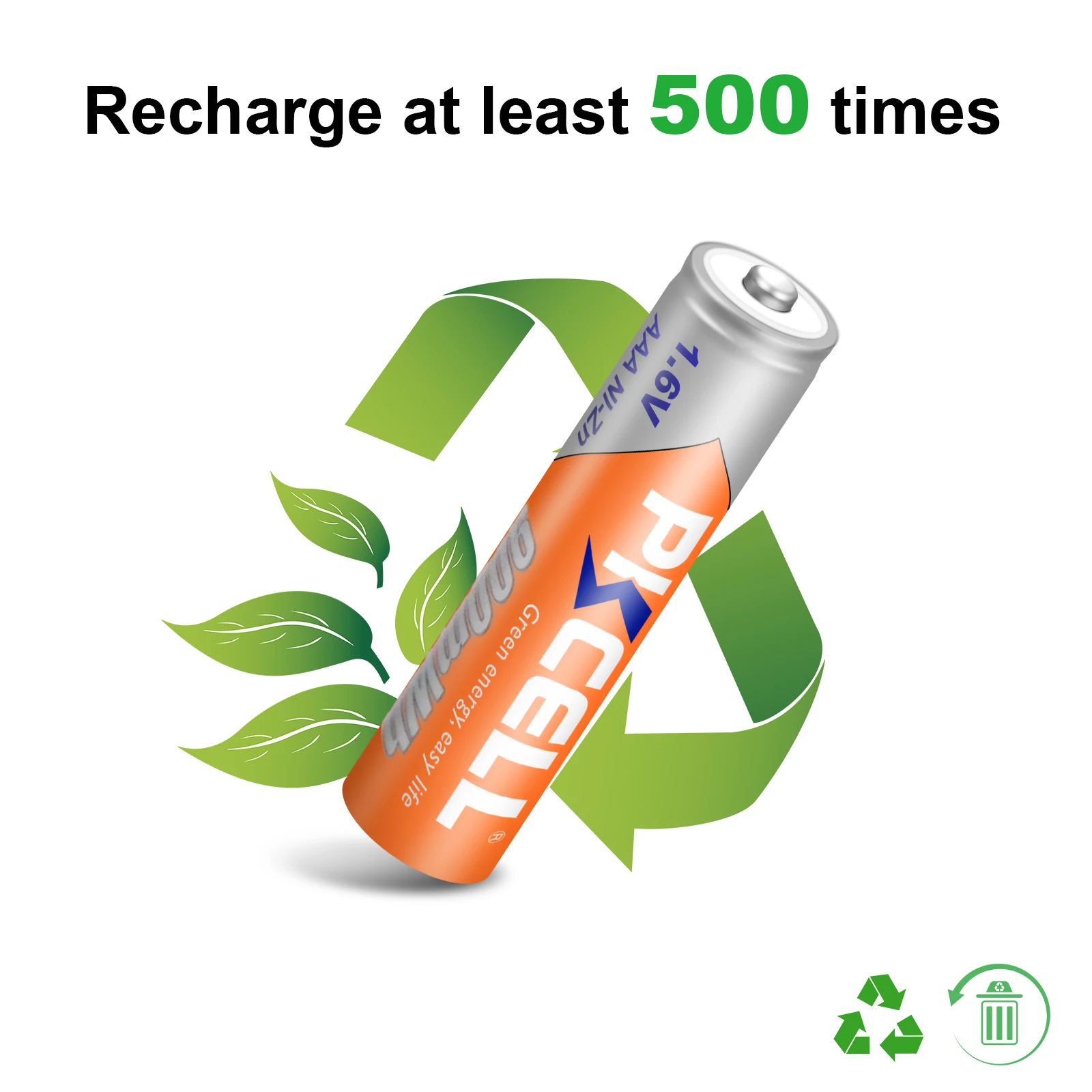 1.6V NI-ZN AAA battery 4PCS +4pcs AA rechargeable batteries Packed with NIZN Battery charger For AA/AAA NI*-ZN battery PKCELL Rechargeable Nickel Zinc Batteries Battery Charger