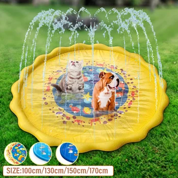 

Funny Pet Toy Inflatable Water Spray Mat Toy Pool Pad Outdoor Recreation Games Playing Toys For Pet Dog Cat