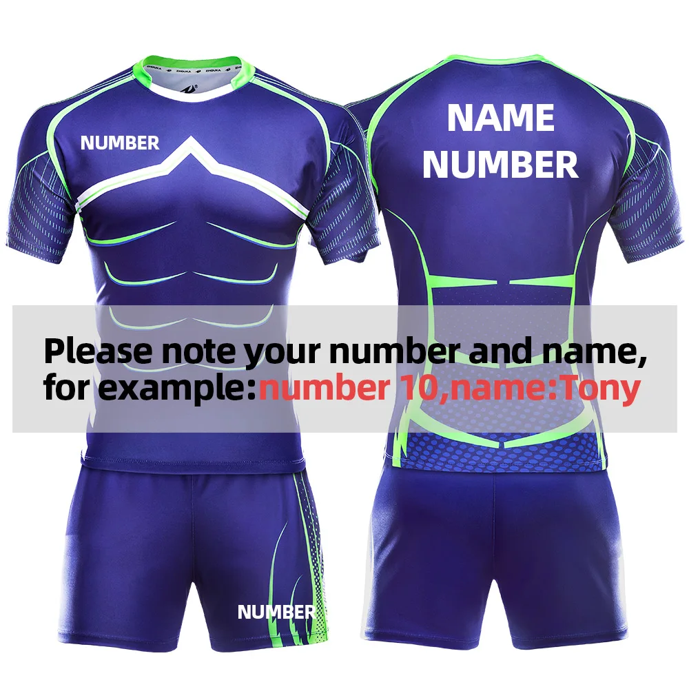 Professional design men's Rugby jersey 2019 Camisetas Rugby Hombre Quick Dry Breathable Rugby Shirts Custom Jersey Rugby