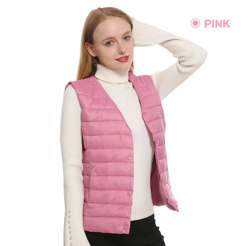 ZYNNEVA, с питанием от USB, жилет с подогревом, зимний, женский, тепловой, электрический, нагревательный, куртка, многофункциональный светильник, пуховик, одежда из хлопка, GC1212 - Цвет: Розовый