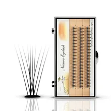 60 пряди, норковые ресницы для наращивания, натуральные, 3D, русский объем, искусственные ресницы, индивидуальные, 10D, Кластерные ресницы для макияжа, Cilios