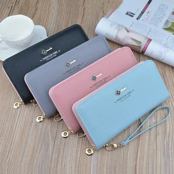 

Brand Designer Wristband Wallets Women Many Departments Clutch Wallet Female Long Large Card Purse Ladies Handbag