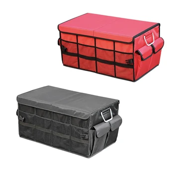 

Car Trunk Organizer Oxford Car Back Folding Portable Storage Tool Bag Multi-Use Food Organizers Auto Collapsible Storage Box