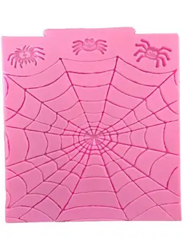 

Halloween Spider web Shape Fondant Silicone Mold Chocolate Molds Biscuits Cookies Mould Kitchen Baking Cake Decoration Tool