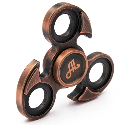 Орлиный глаз Чистая медь tri spinner EDC ручной вращения сенсорные само СДВГ детей/взрослых игрушка высокого давления - Цвет: Do oldluminum box