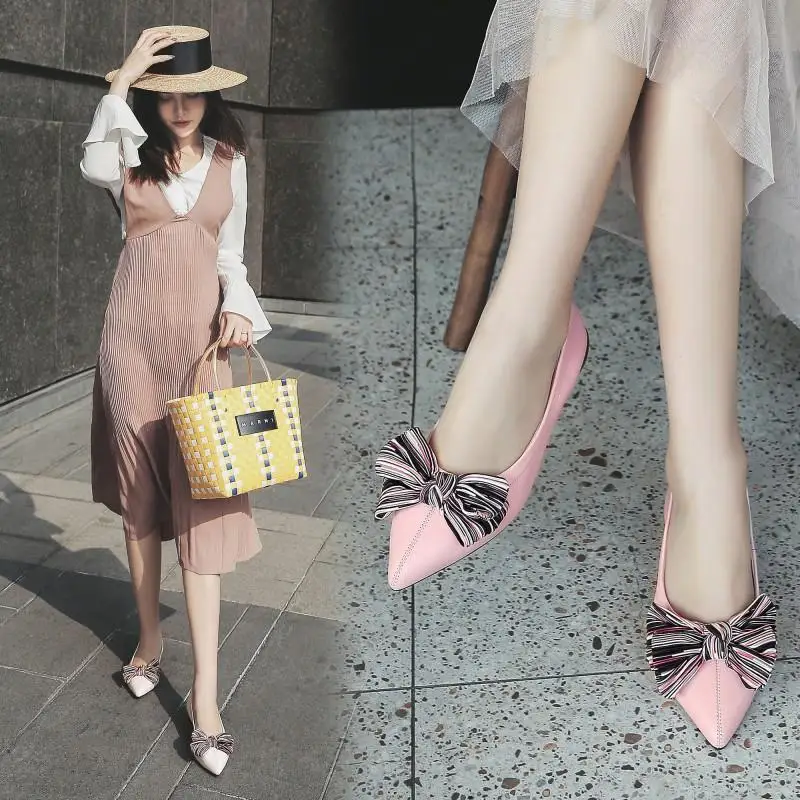 

19 Years New Style Women's round-Toe Sweet Women's Casual Shoes Sleeve Loafers Flat Heel Leather Shoes WOMEN'S Shoes