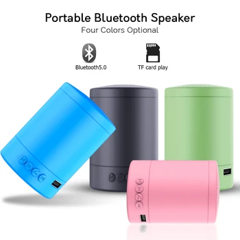 

Macaron Bluetooth Portable Speaker Wireless Speakers Stereo Loudspeaker Mini Column Music Bass 5W Outdoor Speaker Waterproof
