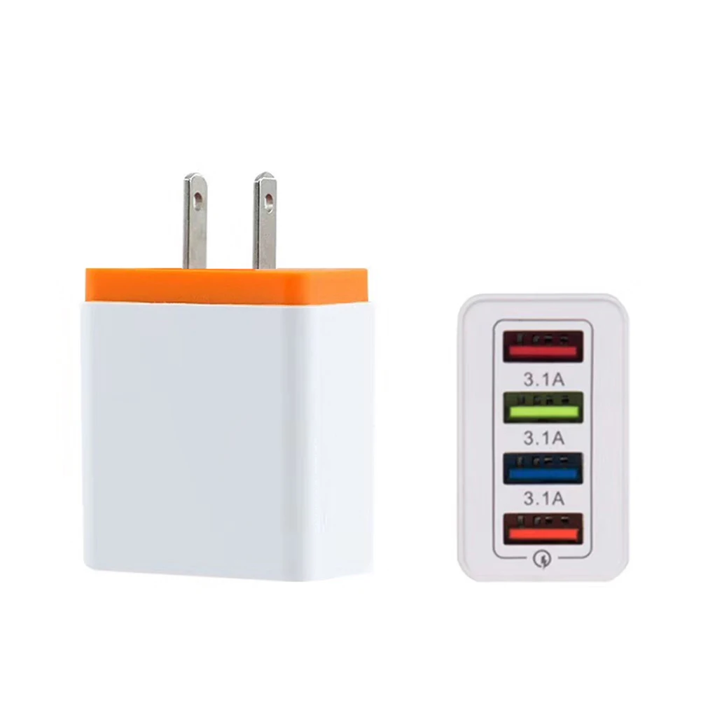 Orange 1 шт. 4 порта универсальное USB дорожное Быстродействующее зарядное устройство адаптер питания SGA998 - Цвет: Orange