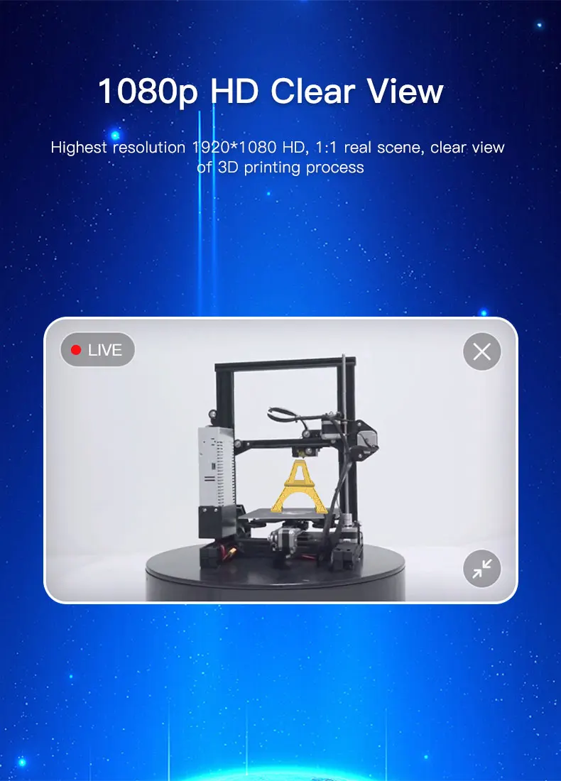 motor in printer CREALITY 3D CRCC-S7 HD 1080P 1920(H)×1080(V) Web Camera 69.23*30.7*24.5mm 5V Remote Control Could Print 3d printed brushless motor