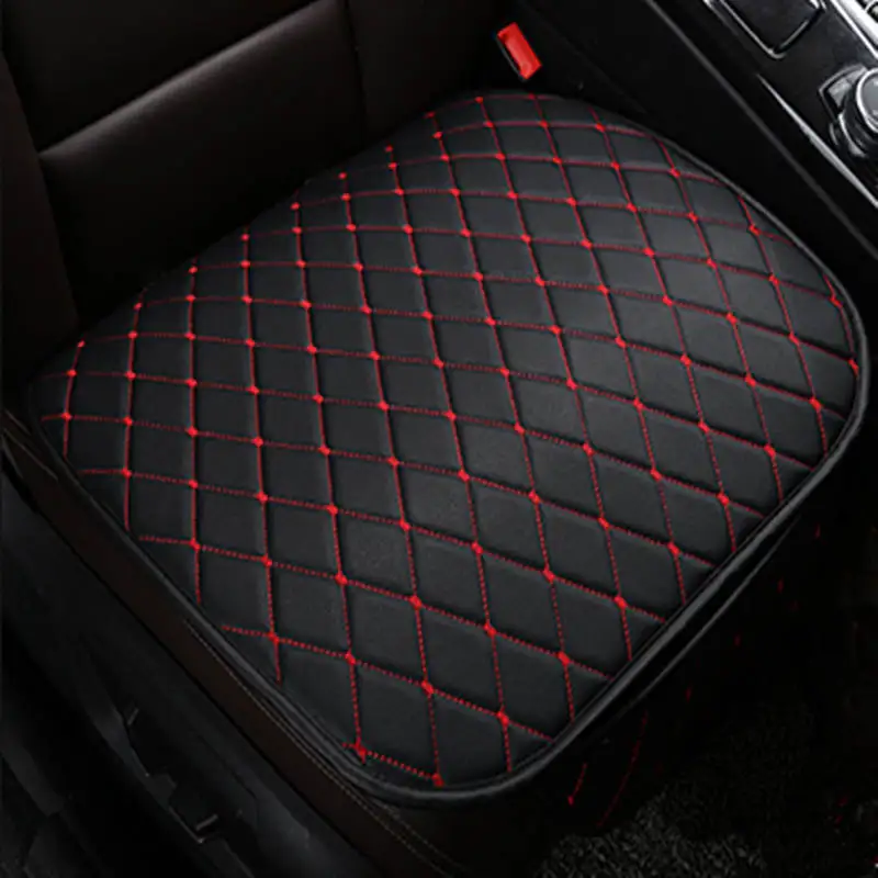 small red front Абсолютно новые легкие в очистке не перемещающиеся подушки для автомобильных сидений, универсальные чехлы для сидений из искусственной кожи, не скользящие, подходят для большинства автомобилей - Название цвета: small red front