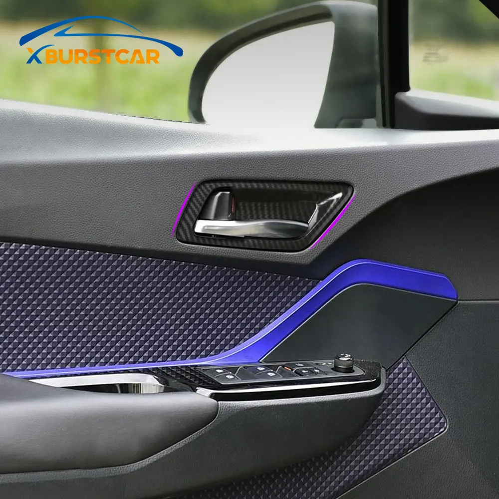 Xburstcar аксессуары для автомобиля для Toyota C-HR CHR- внутренняя дверная чаша ручка крышка внутренняя отделка Декоративная наклейка