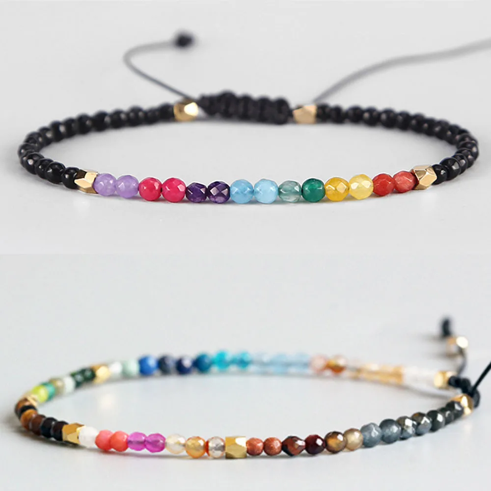 Newst 7 Chakra Bracelet Men Bohemia Chakra Multicolor Small Beads Yoga Bracelets Women Holiday Jewelry Gift