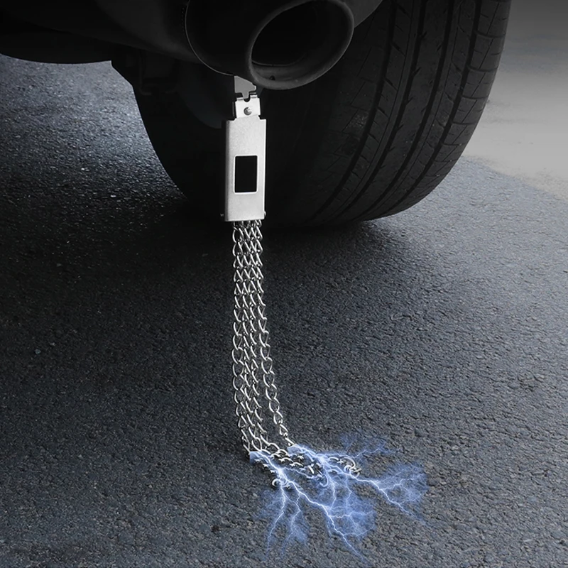 Automobile Static Electricity with Single Copper Wire for Car Vehicle Truck Driving Car Electrostatic Belt Canceller Earth Wire Antistatic Strap Reflective Tonquu Car Anti-Static Flexs Strip 