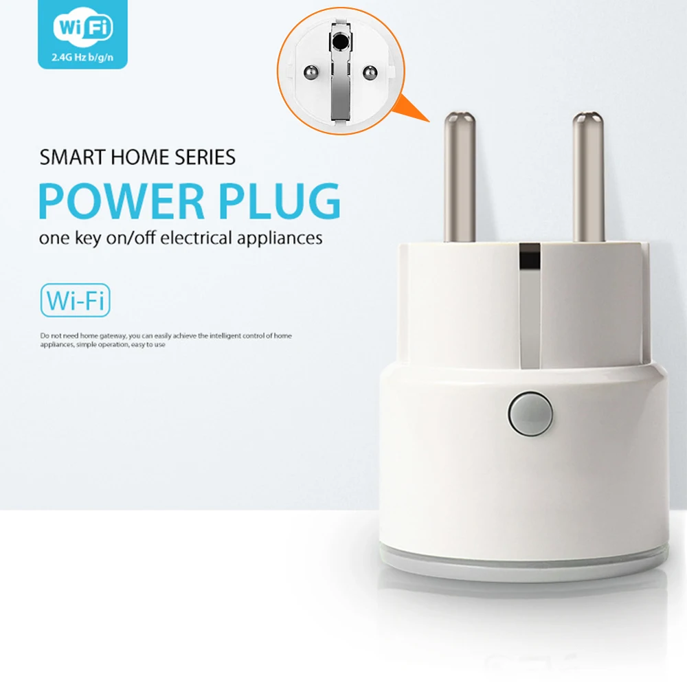  Rdxone Wifi Smart EU Socket 16A/10A WiFi Plug Networks Electrical Timing Remote Control Work with A