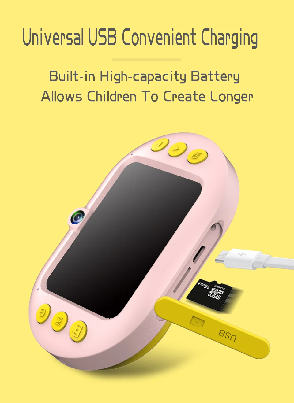  2.4 inch Children Digital Camera HD 1080p wifi Dual Lens Ip68 Waterproof kids Camera Birthday Gift 