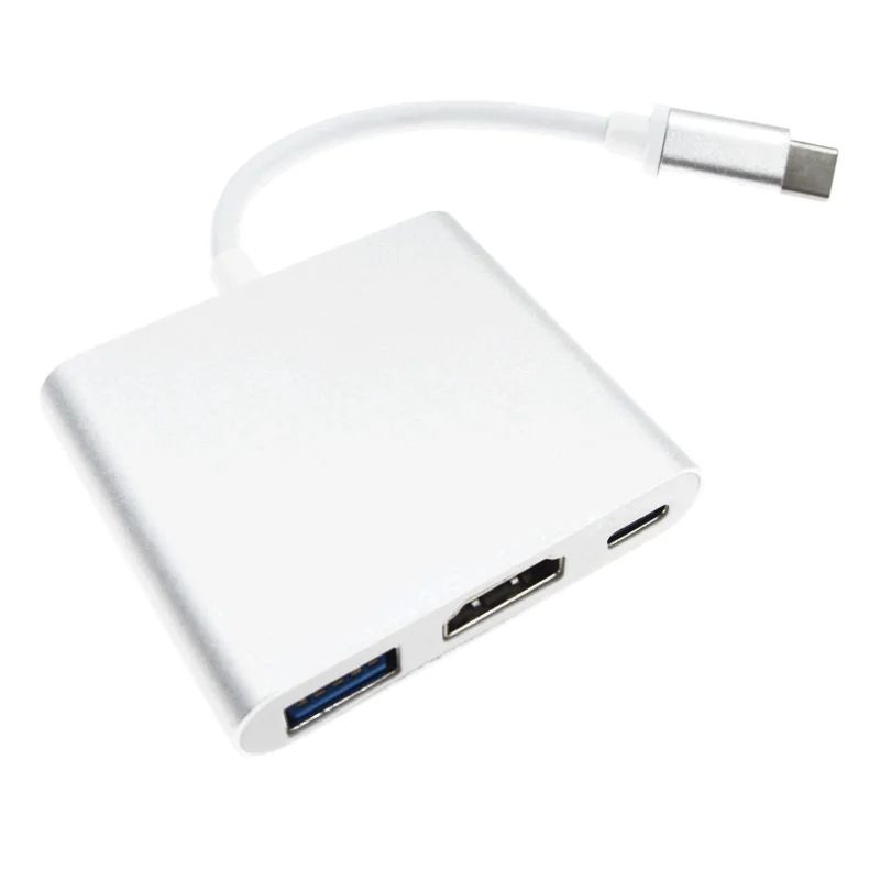 Silver HDMI кабель HD 1080P HDMI конвертер адаптер usb-кабель кабель для HD tv цифровой AV для iPhone для IOS - Цвет: Silver