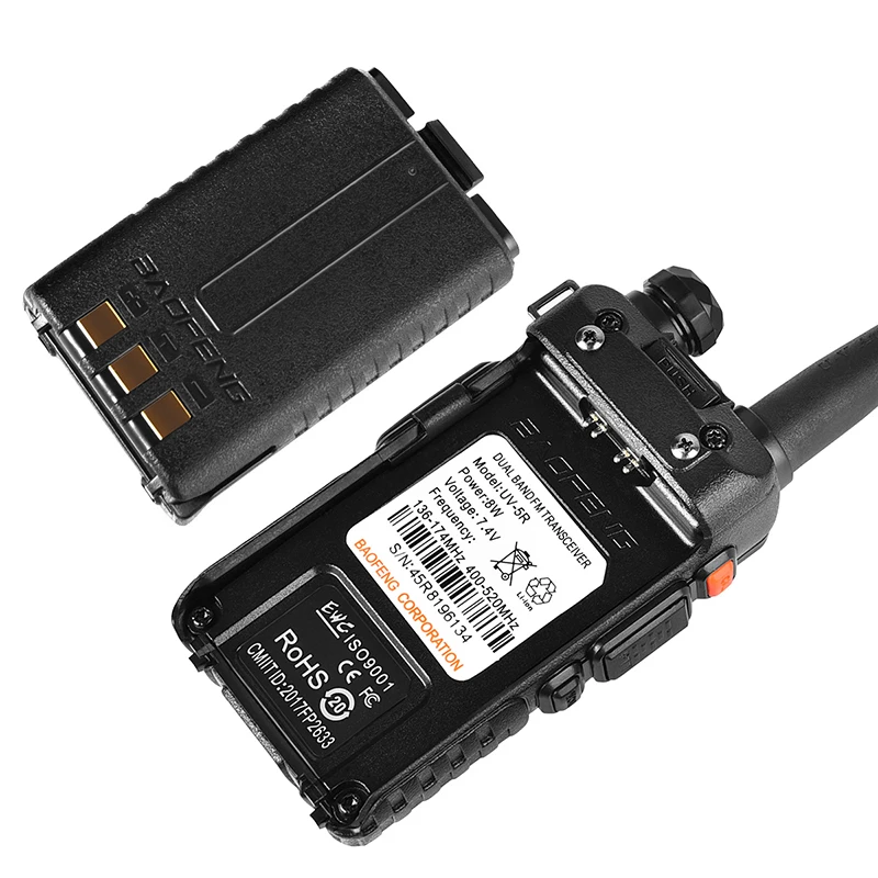 Baofeng UV-5R портативная рация UV5R CB радиостанция 8 Вт 10 км 128CH VHF UHF Двухдиапазонная UV 5R двухсторонняя рация для охотничьих радиоприемников