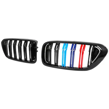 

A Pair G32 ABS Double Slat Car Front Kidney Grille For BMW 6 Series 6GT G32 2017-2020 640i 650i Racing Grilles Auto Accessories