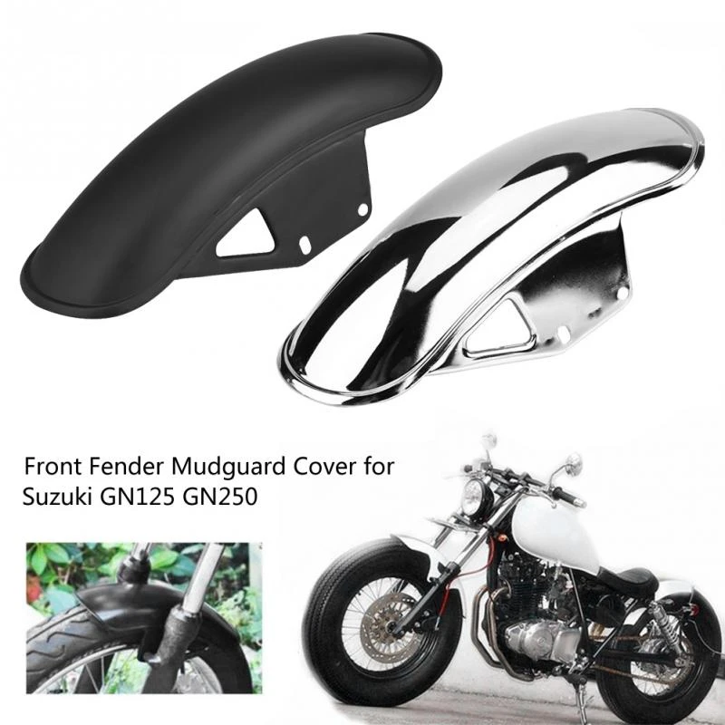 Black KIMISS Front Fender Mud Guard Moto Front Fender Mud Flap Guard Fairing Mudguard Cover for Suzuki GN125 GN250 Black KIMISS Front Fender Mud Guard Moto Front Fender Mud Flap Guard Fairing Mudguard Cover for Suzuki GN125 GN250