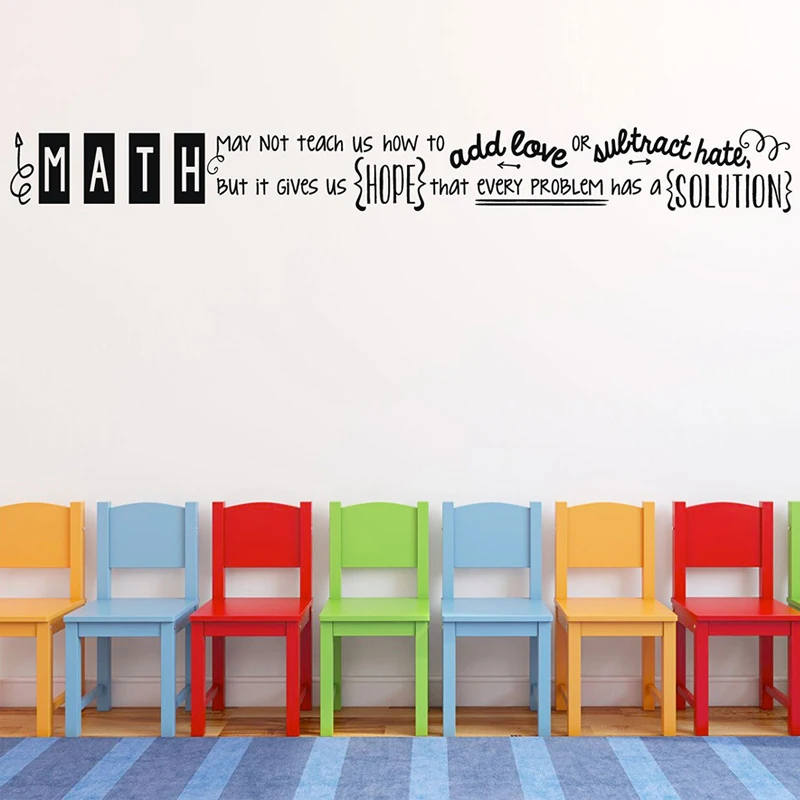 Математические классные украшения математический винил настенное украшение для