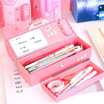 

Cute Large Capacity Pencil Case Kawaii Pencil Pouch Creative Multifunction Case For Girls Gift School Office Supplies Stationery
