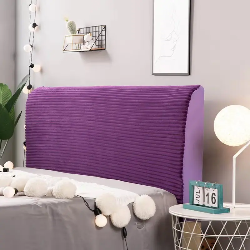Purple Высокоэластичный чехол для кровати, современный мягкий чехол на спинку кровати, защита от пыли, 220x60 см - Цвет: Purple