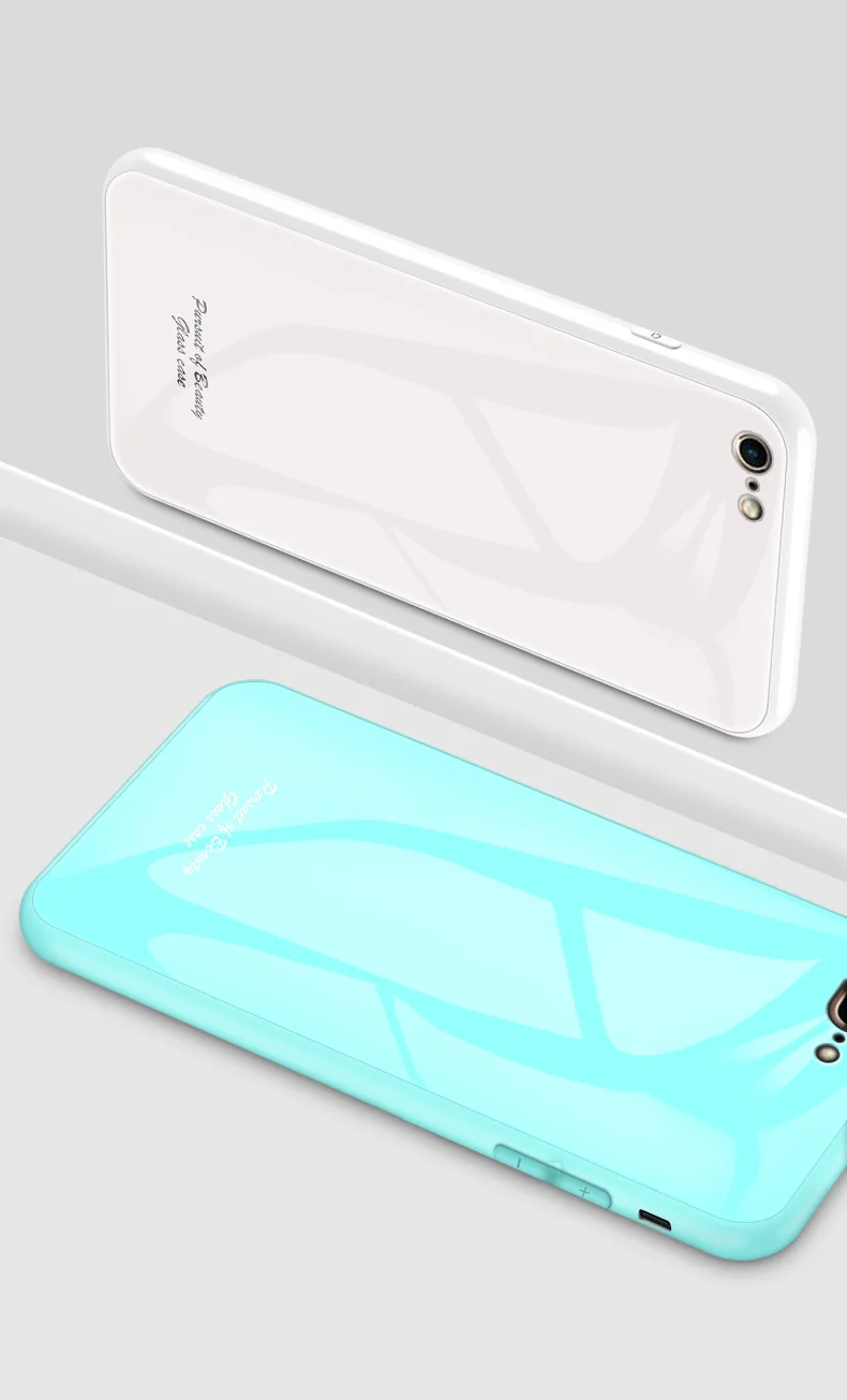 Macaron стеклянный чехол для Apple iPhone 6 Plus, Модный милый Противоударный задняя крышка для iPhone 6S Plus, задняя крышка для телефона