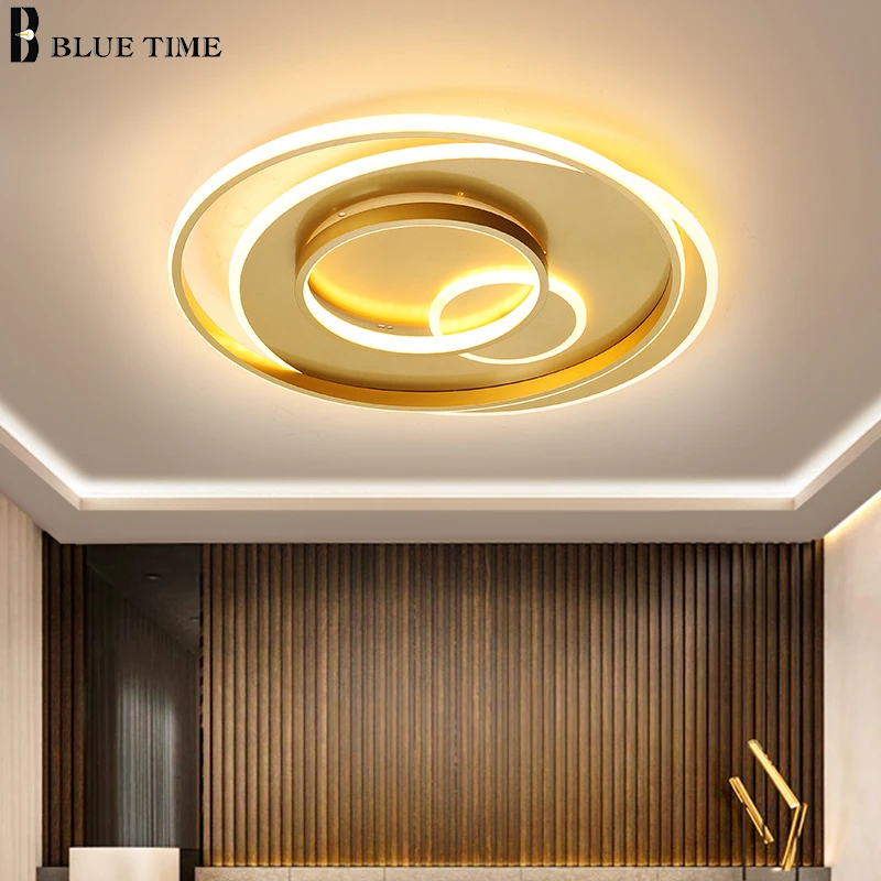

Modern LED Ceiling for Lights Living room Bedroom Kitchen lustre luminaire White Golden Frame LED Ceiling Lamp Indoor Lighting
