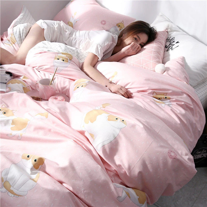 Yimeis постельные принадлежности, набор постельного белья для девочек, розовые простыни и наволочки, набор постельного белья BE45005 - Цвет: 5