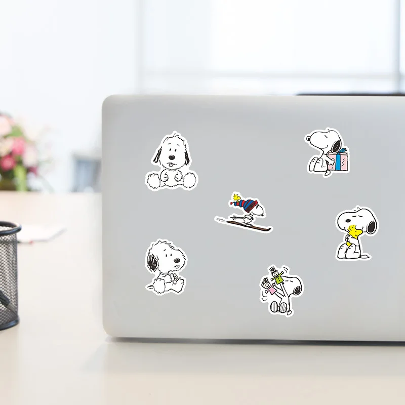 50pcs Cartoon Snoopy Stickers for Laptop Skateboard Luggage Decal Office Toy Appliances Netbook Waterproof Stickers