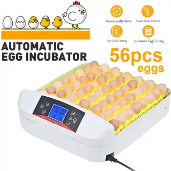 

New 56 Eggs Incubator Automatic Hatcher Poultry Egg Incubator Digital Control Hatchery Farm Incubation Tools Brooder Equipment