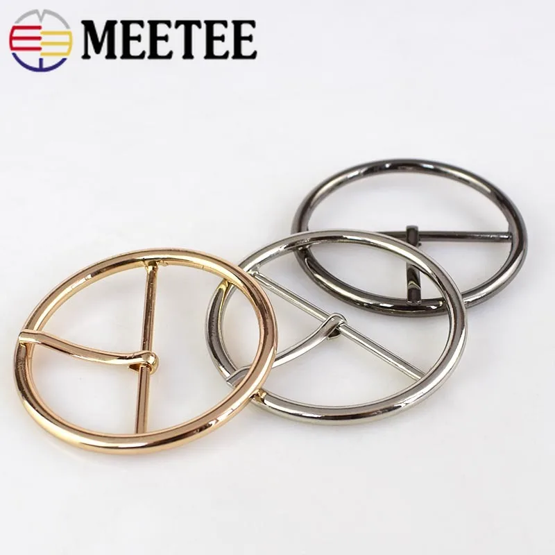 4 шт. Meetee 20 70 мм круглый металлический ремень пряжка для регулировки Pin пряжки DIY