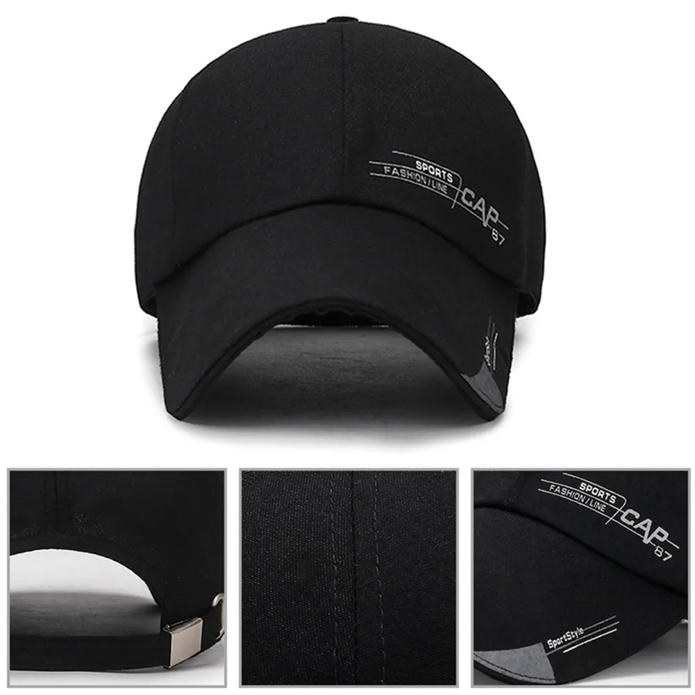 Description Picture 4 of itemPlain Canvas Baseball Cap Snapback Hat Hip Hop Streetwear Accessory for Men Women